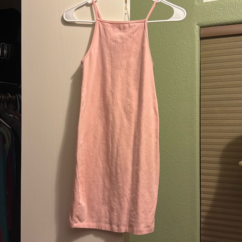 Ballerina pink vintage American Apparel bodycon halter dress